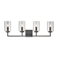 Four Light Bath Vanity Oil Rubbed Bronze with Clear Glass Y537221