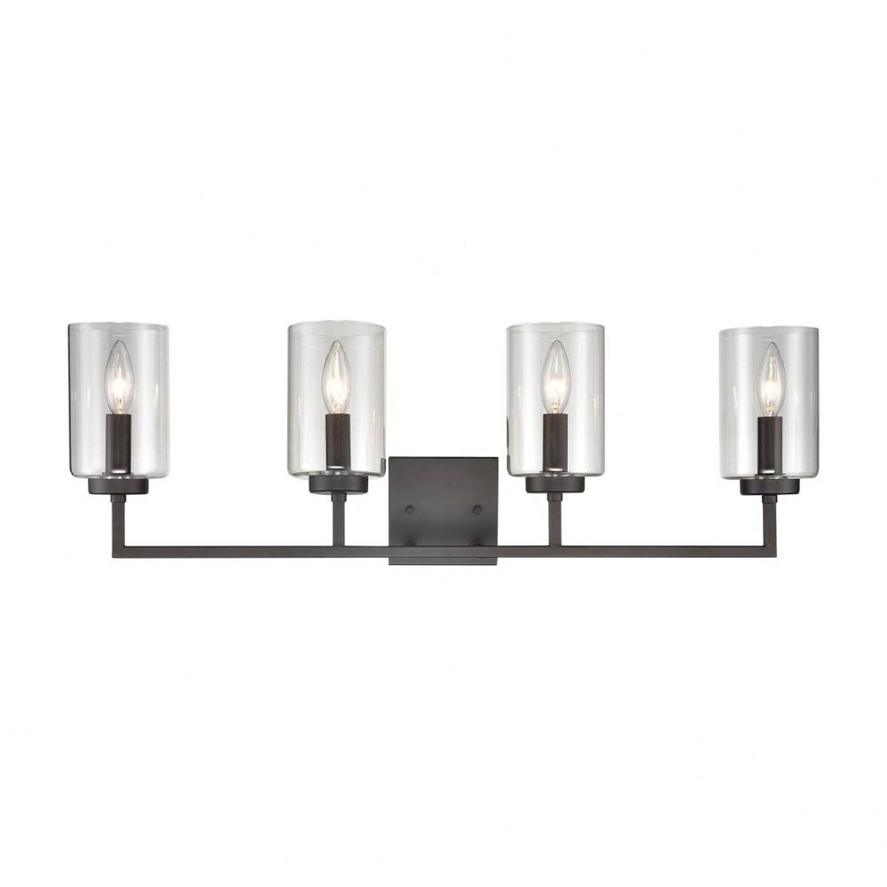 Four Light Bath Vanity Oil Rubbed Bronze with Clear Glass Y537221