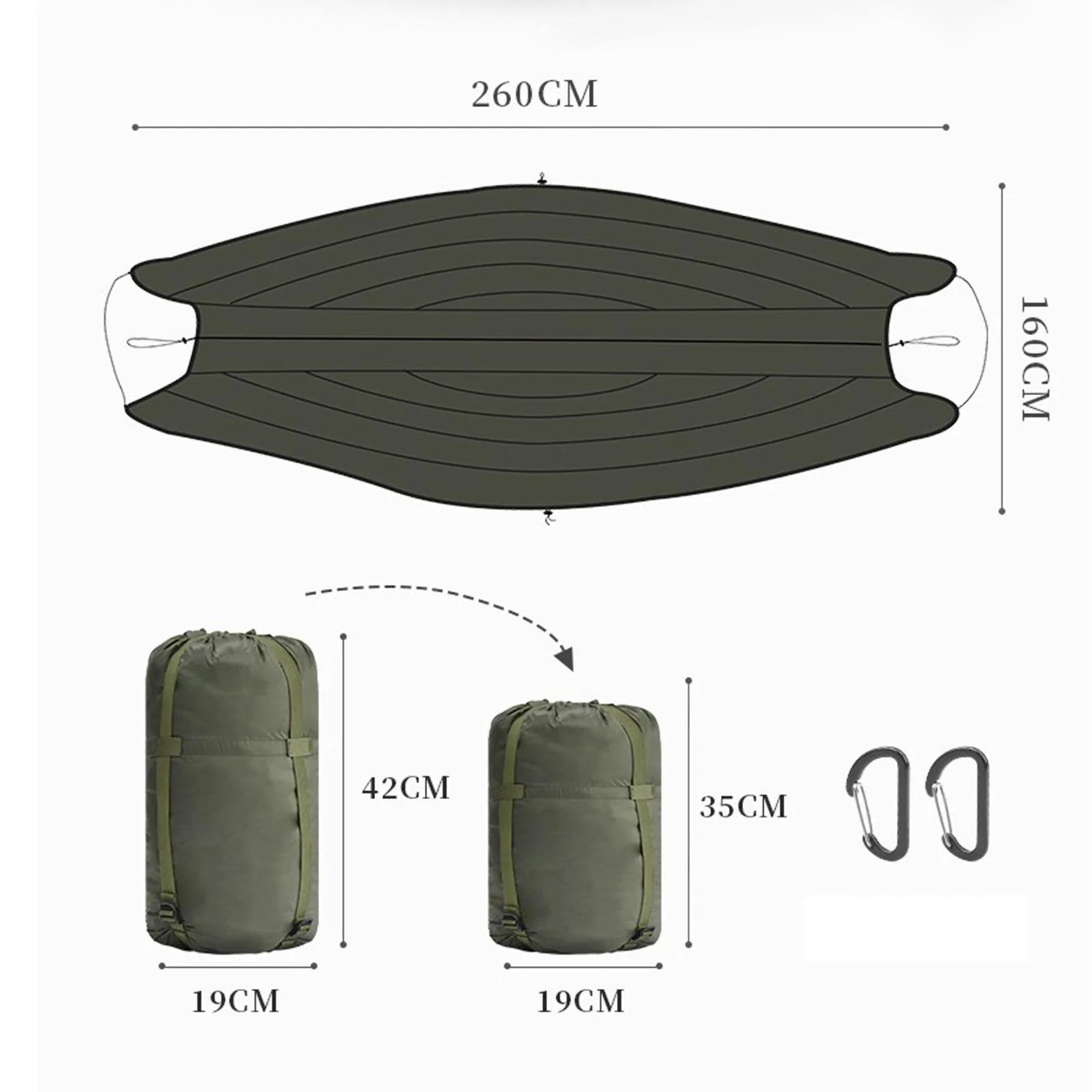 Lightweight Insulated Hammock Underquilt D50259