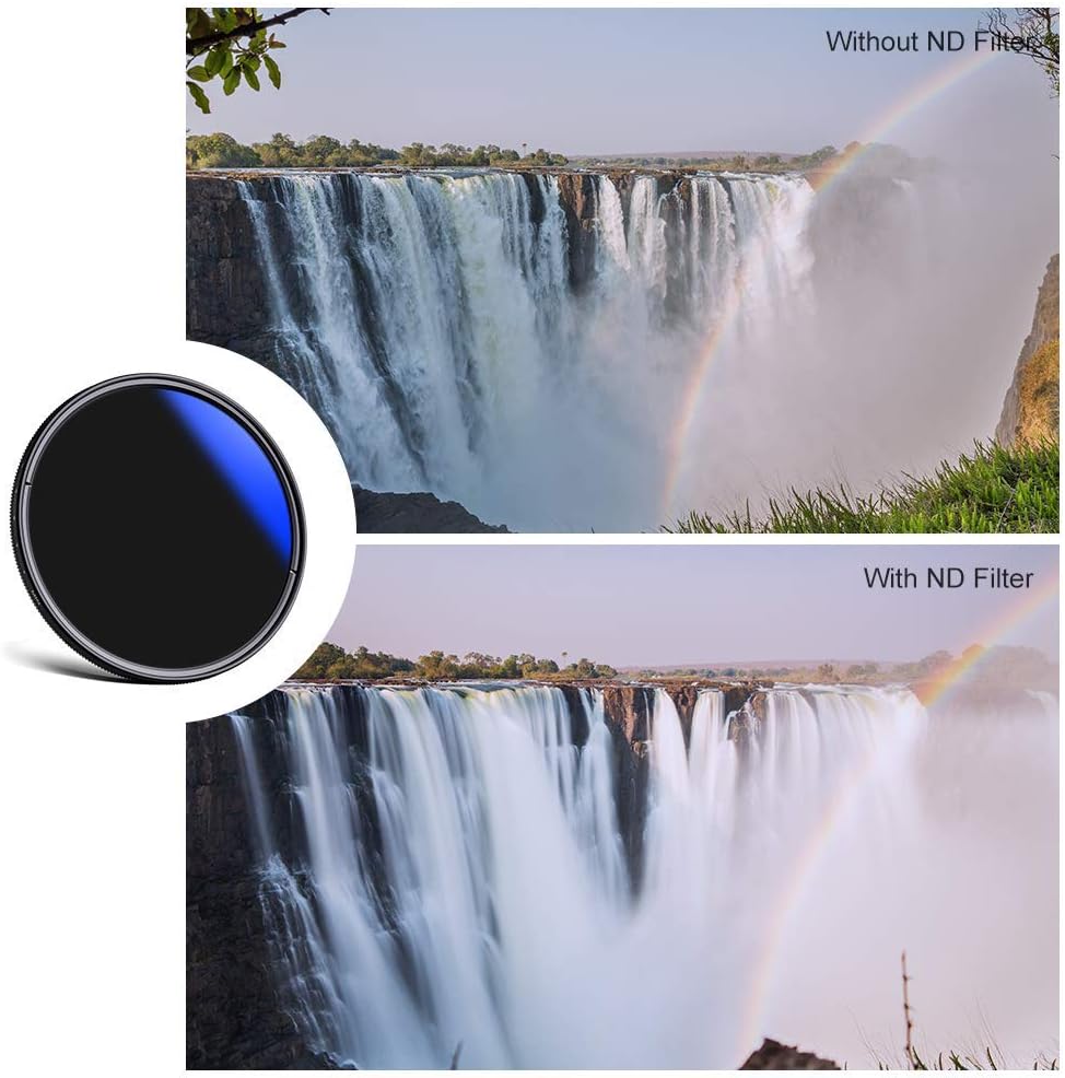 49mm Variable Neutral Density Filter ND2-ND400 9 Stops Pack of 2 Q898