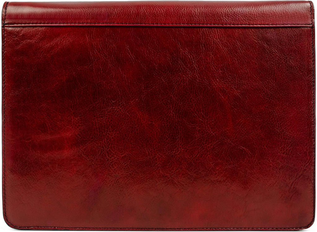 Brown Handcrafted Leather Portfolio Folder W684955