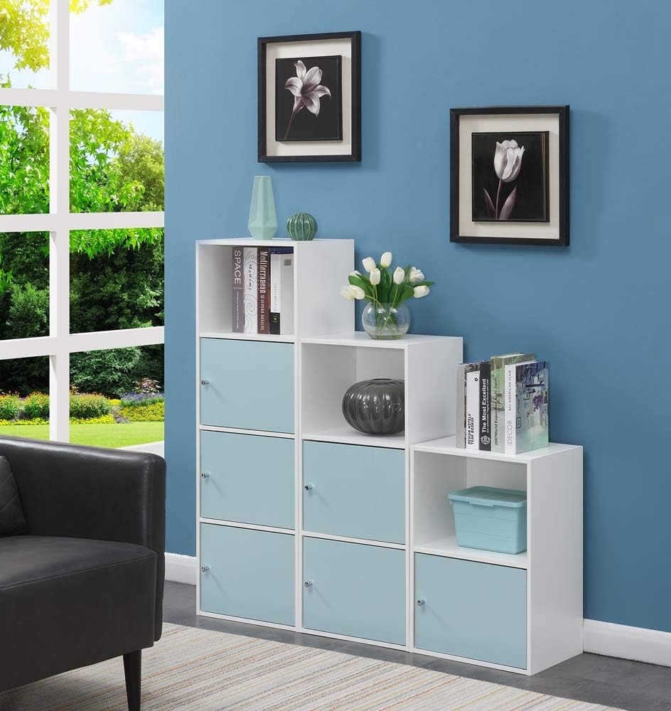 3 Door Cabinet, White/Sea Foam S9743