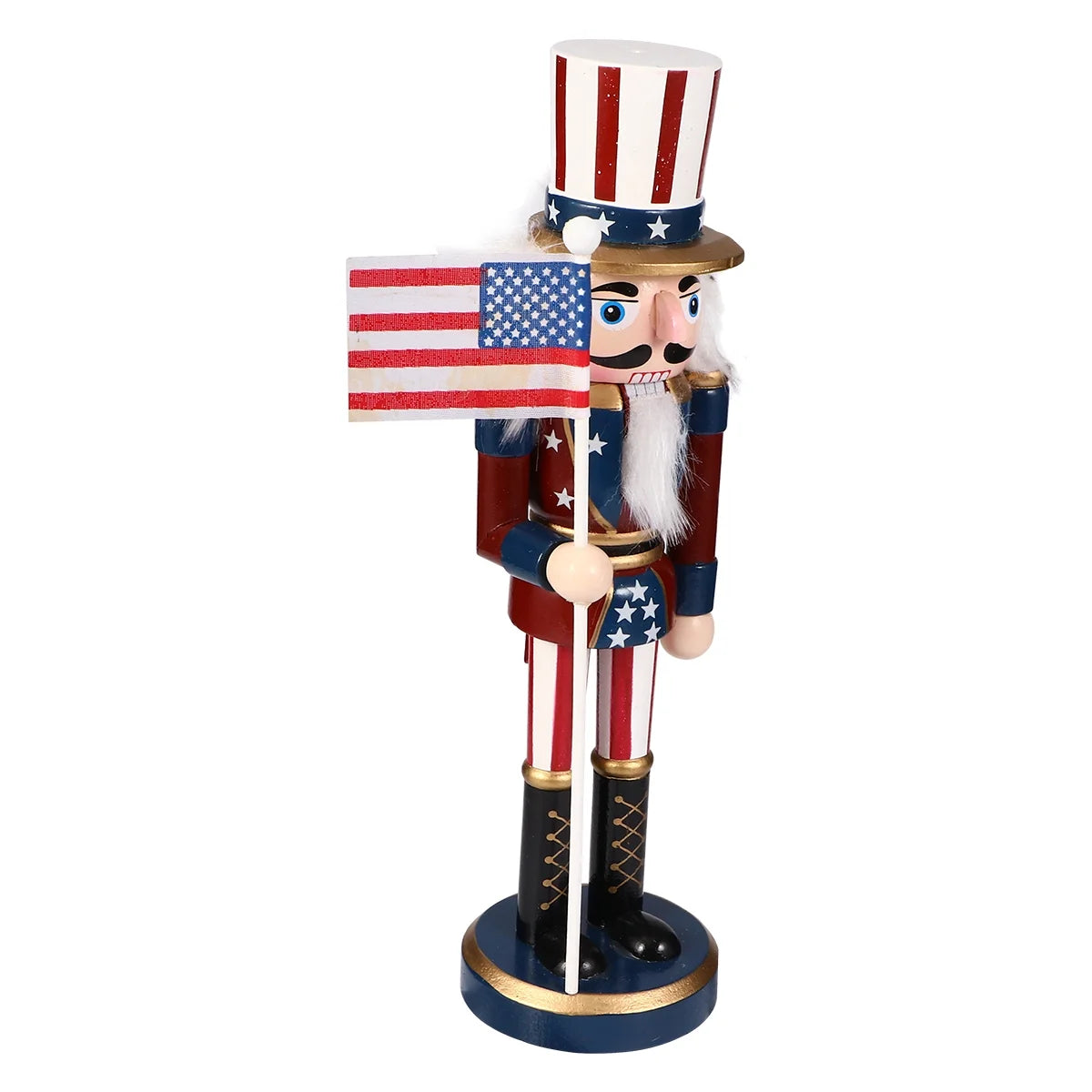 Patriotic Wooden Nutcracker Soldier Decoration Doll D50653
