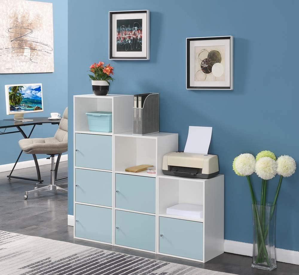 3 Door Cabinet, White/Sea Foam S9743