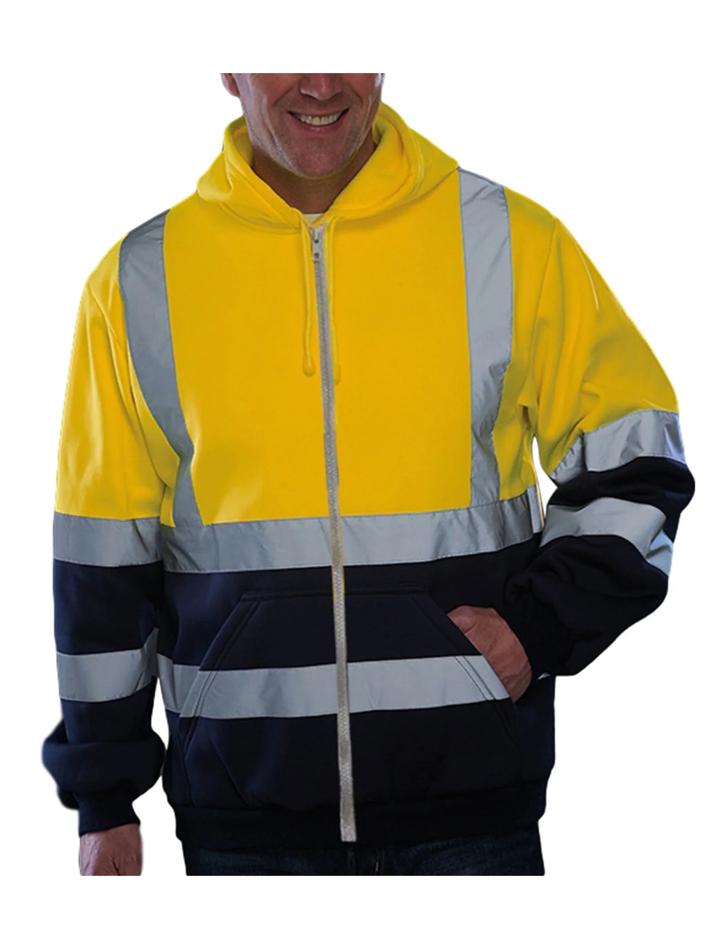 Hi Vis Reflective Hooded Sweatshirt O7019