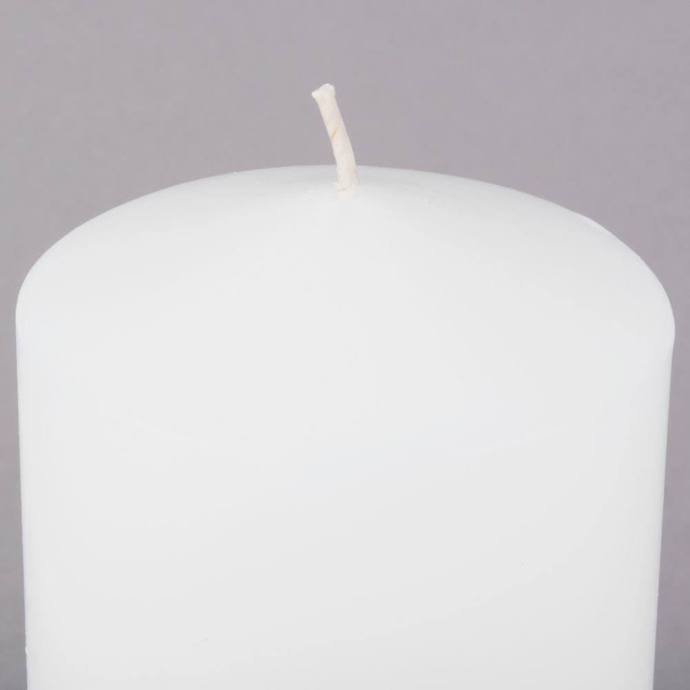 White Wax Pillar Candle - 12/Case N53824