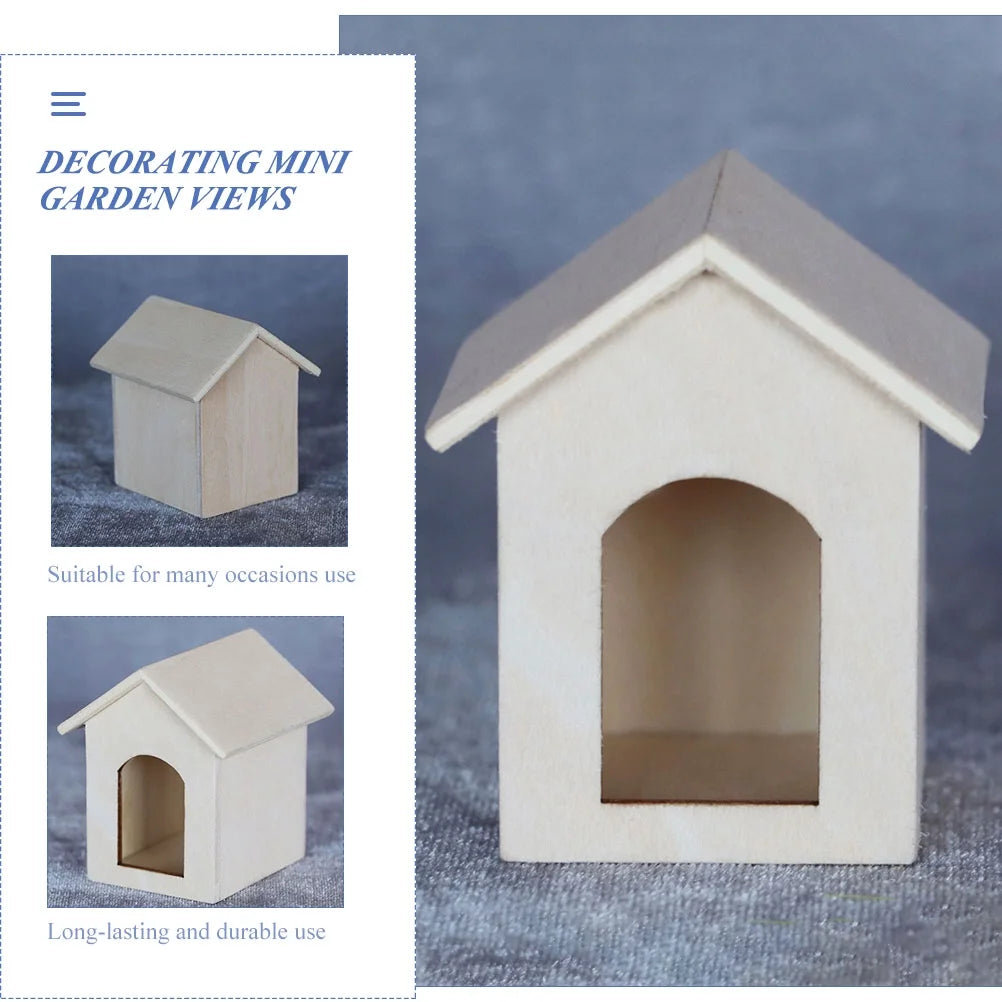 Miniature House Model Wood Ornament K61903