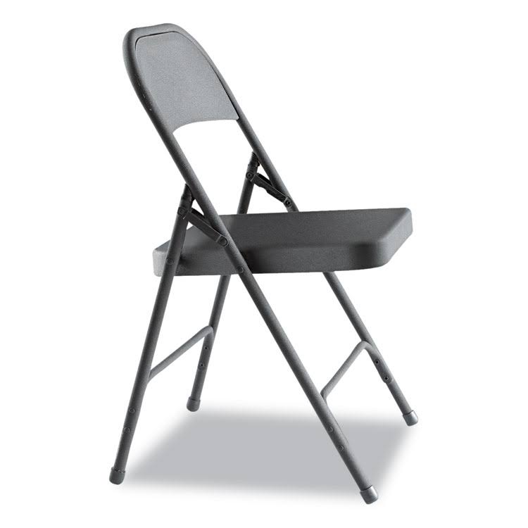 Graphite Steel Folding Chair, 4/Carton M1508