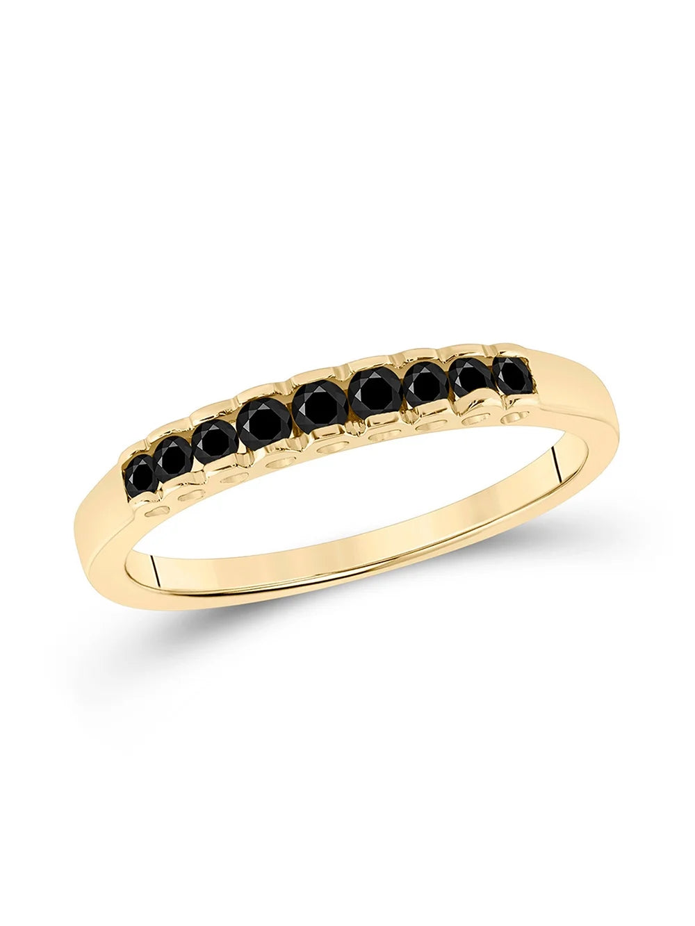 Black Color Enhanced Diamond Band Ring 1/4 Cttw F62447