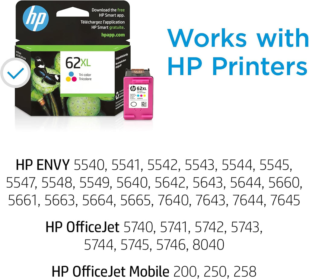 HP 62XL Tri-color High-yield Ink Pack of 2 G377