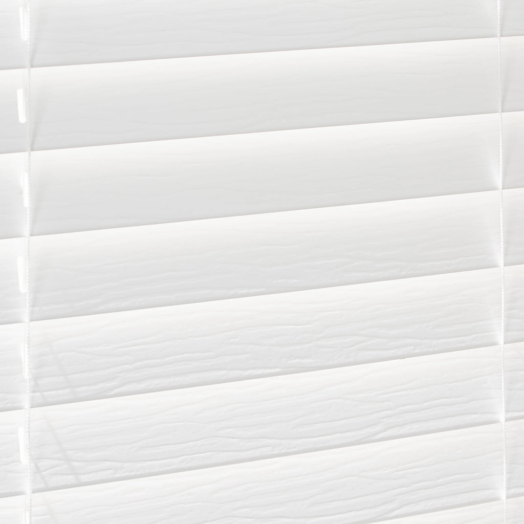 White 2-inch Cordless Faux Wood Horizontal Window Blinds G329