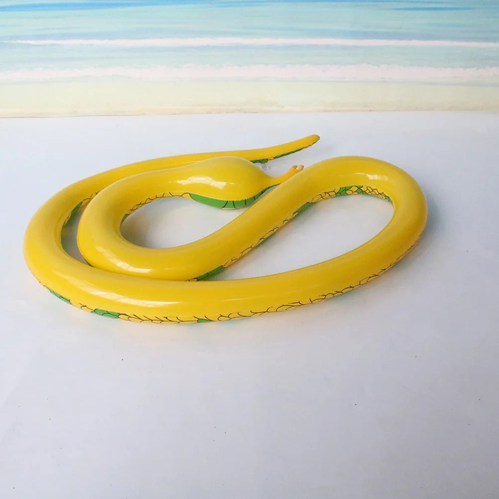 Yellow Inflatable Snake Model Toy S4373