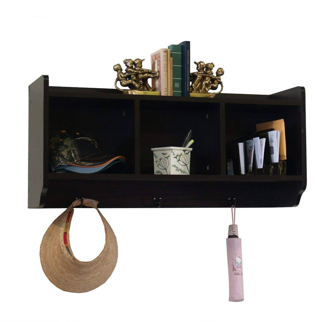 Dark Walnut 3-Cell Wall Cabinet J8607