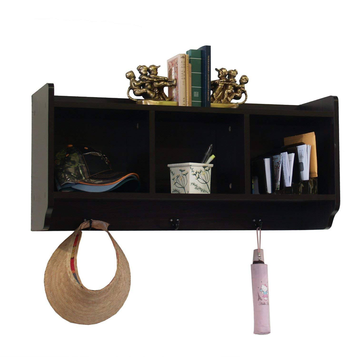 Dark Walnut 3-Cell Wall Cabinet J8607