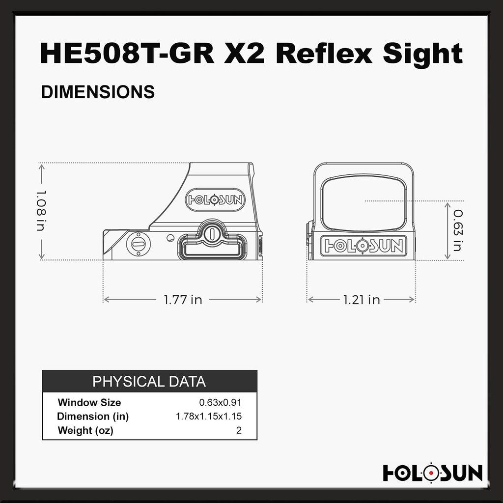 Green Circle Dot Solar Titanium Reflex Sight K24357