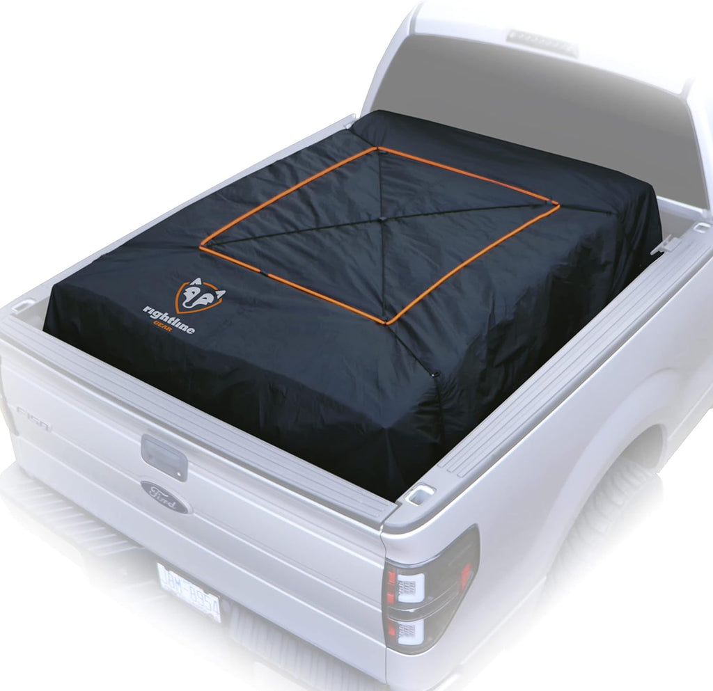 Truck Bed Cargo Net with Built-in Tarp, Weatherproof, 8.8' W x 10' L Pack of 2 Q79958