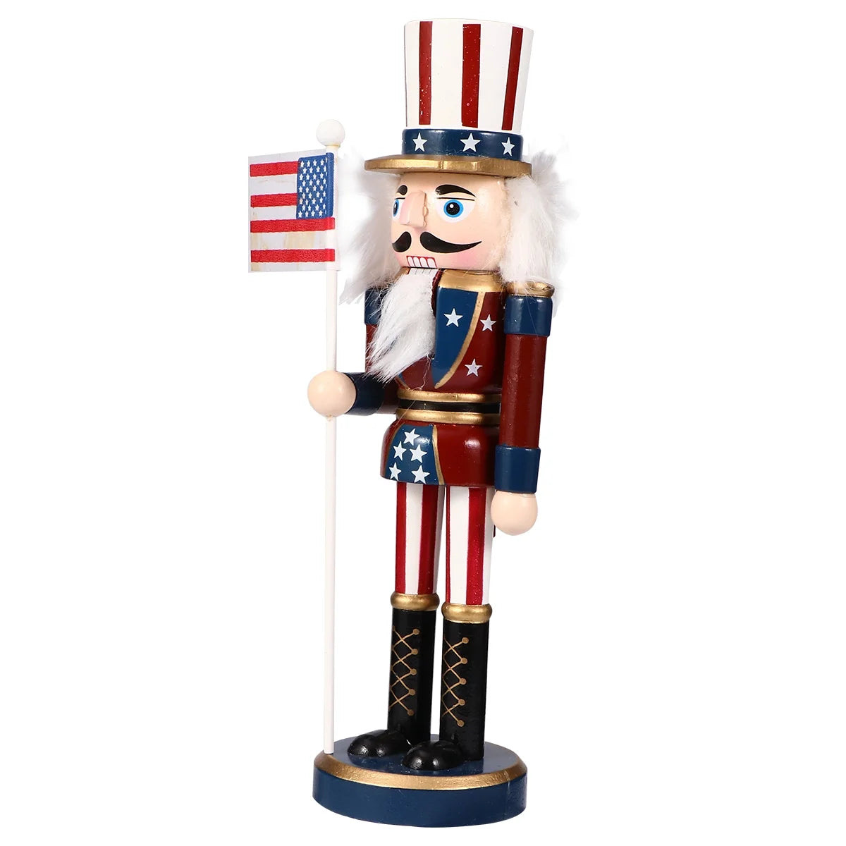 Patriotic Wooden Nutcracker Soldier Decoration Doll D50653