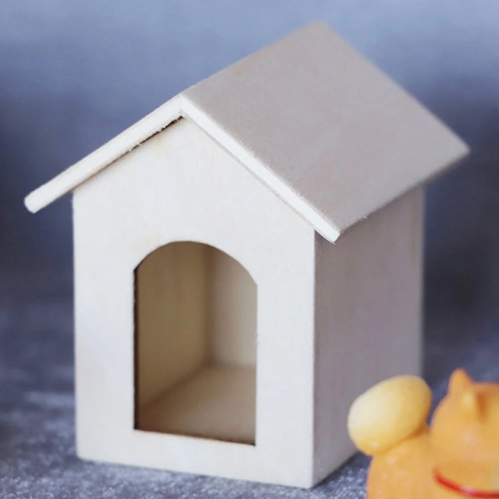 Miniature House Model Wood Ornament K61903